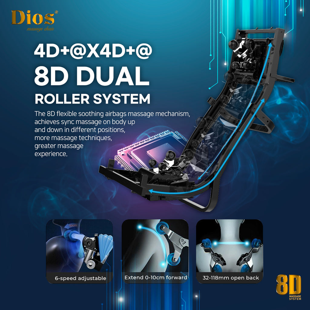 8D AI Dual Roller System Dios -1288 Massage Chair